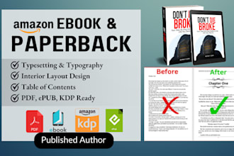 kdp paperback formatting and kindle ebook formatting