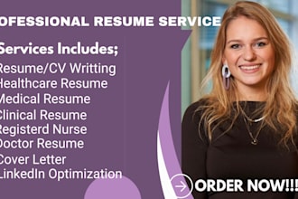 write medical healthcare resume doctor  registered nurse pharmacists dentist CV