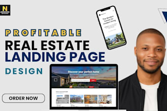 design professional wix landing page real estate website landing page design