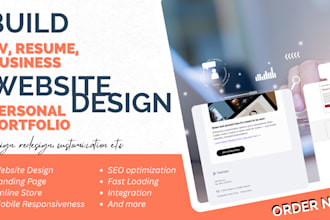 design cv resume website personal portfolio website career resume wix wordpress