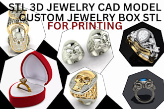 make stl jewelry cad model stl ring model 3d jewelry box print custom box design