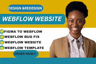 fix webflow website design, edit templates, and solve responsive issues
