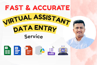 do fast data entry typing work job, copy paste, excel data entry, data scraping
