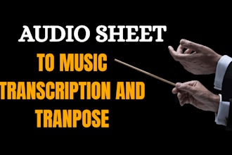 transpose and transcribe vocal and piano sheet music into any key lead sheet