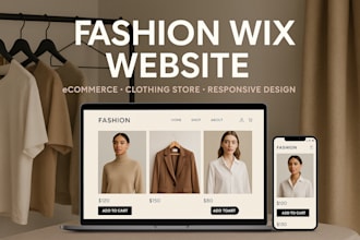design a wix fashion or clothing ecommerce website