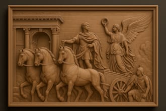 sculpt detailed 3d bas relief 3d wood carving for cnc 3d engraving