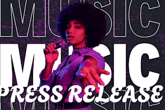 write artist bio, music press release and press release distribution