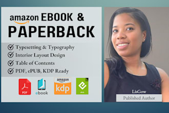 kdp paperback formatting and kindle ebook formatting