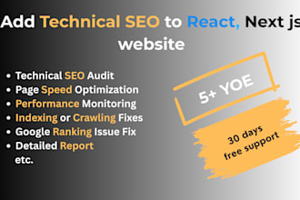 add technical SEO to your react nextjs website