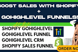 build shopify sales funnels widget integration migrate shopify store to ghl CRM