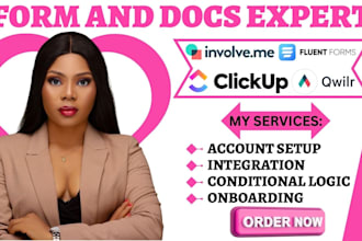 do clickup form involve me fluent form proposal qwilr notion template docusign