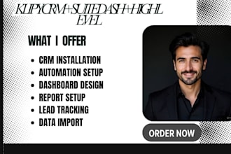setup klipy CRM suitedash and highlevel crm for b2b smb automaton