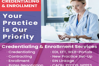 provide US medical billing, ar follow up, claims, eligibility and credentialing