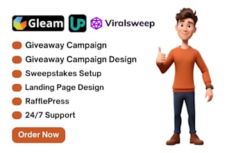 design giveaway campaign gleam upviral viralsweep campaign gleam rafflepress
