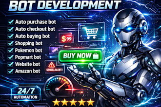 auto purchase bot auto booking bot auto buying bot pokemon bot bot development
