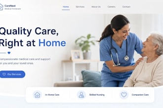 build wix medical homecare website healthcare assisted living caregiver website