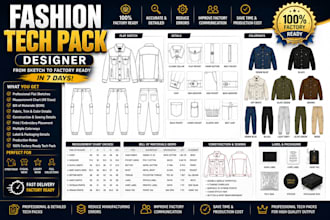design clothing tech pack fashion tech pack designer for clothing manufacturer