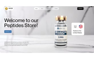 build peptide ecommerce website sarms supplement store research peptide website