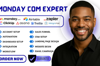 setup board automation integration monday com notion clickup asana trello monday