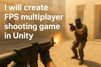create fps multiplayer shooting game in unity