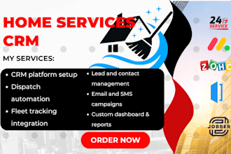 setup home services CRM bookingkoala smart service zoho handyman hvac jobber