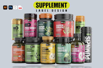 supplement label and packaging design for your product