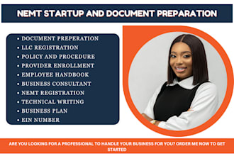 setup homecare nemt healthcare business develop policy procedures manual get ein