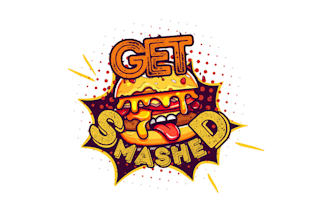 design comic style smash burger logo