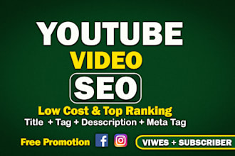 do best youtube video SEO expert and yt channel growth manager