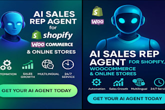 build an ai sales rep agent for shopify, woocommerce and online stores agent