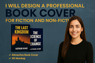 design a book cover for fiction, nonfiction books for print