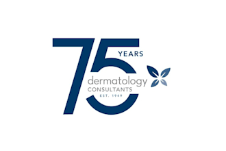 design dermatology consultants year anniversary logo