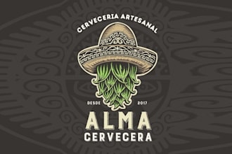 design awesome classic craft brewery logo