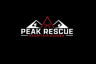 design peak rescue mountain guides logo
