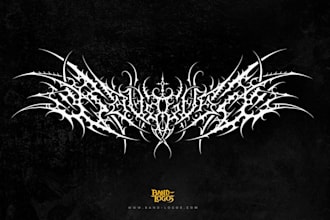 design atmospheric black metal logo