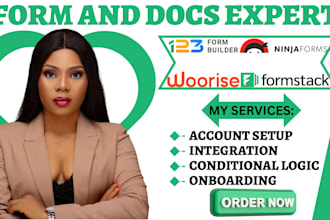 create 123 form builder woorise ninjaform formstack integration typeform jotform