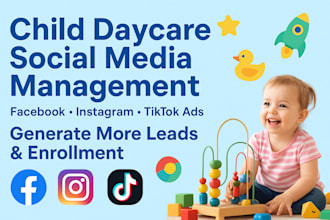 be your daycare child care preschool social media marketing manager