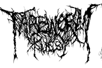 create a spiky grindcore logo for your band