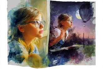 paint a portrait in my watercolor style