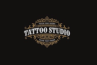 create graceful and fantastic tattoo shop logo design