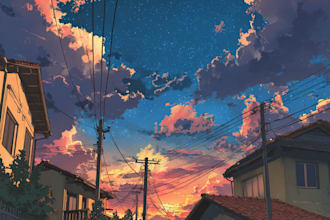 make a anime inspired characters, backgrounds, comic