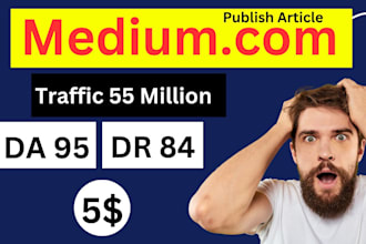 write and publish article linkedin,com and medium,com premium guest post