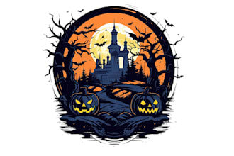create attractive and imagination spooky logo design