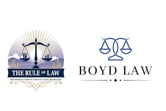 design law firm, lawyer, attorney, law logo
