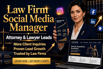 be your law firm social media manager  law firm leads attorney lawyer