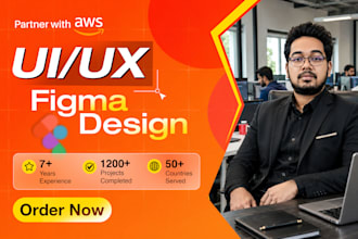 create modern app design and figma website design