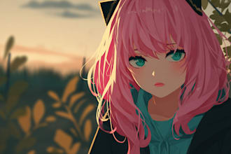 create cute cartoon or animal illustration and vtuber