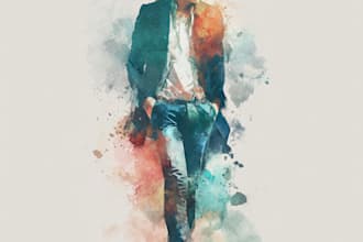 design a digital watercolor painting