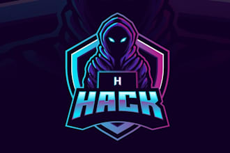 design traditional hacker themed logo hacker