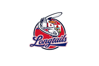 design bermuda long tails baseball logo